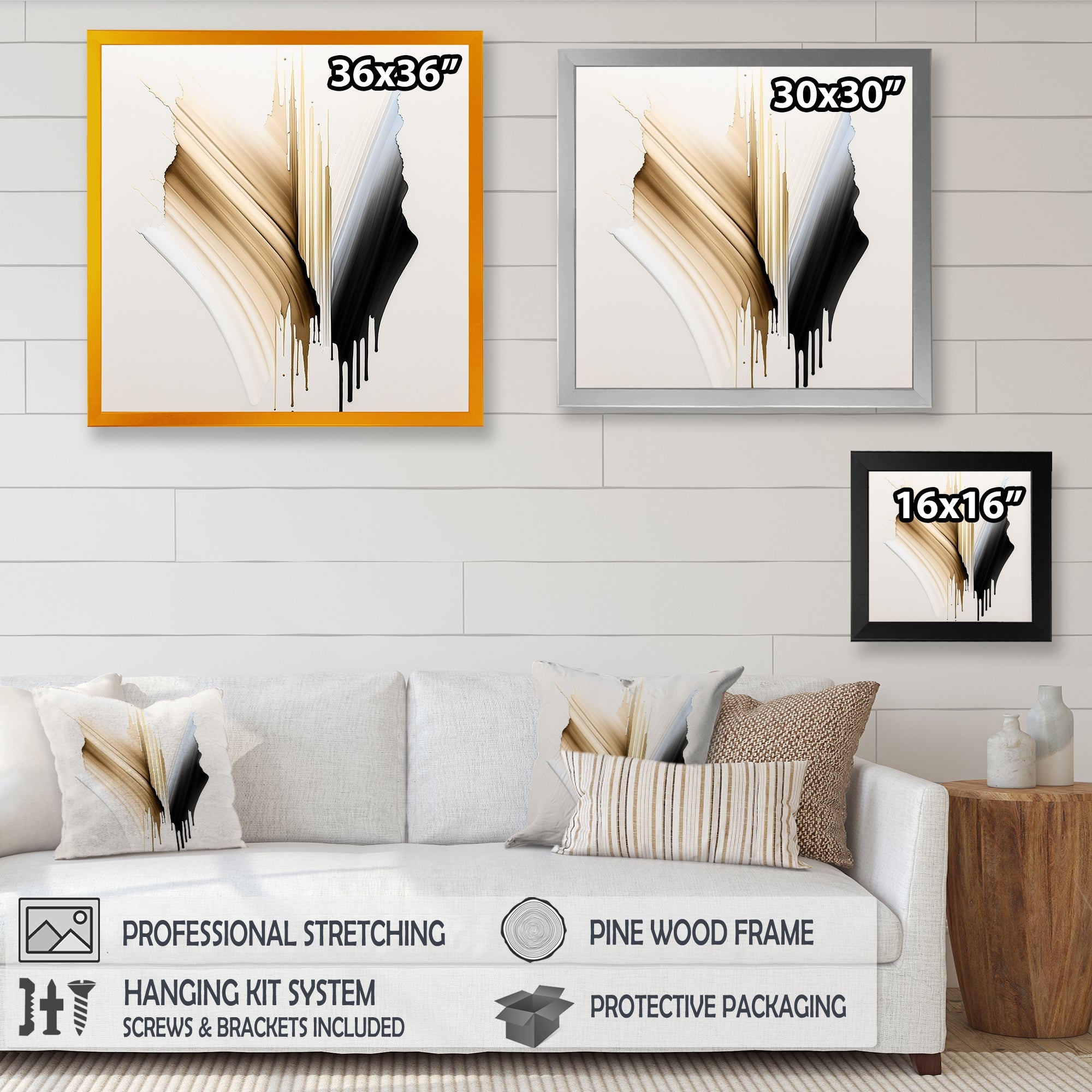 Minimalism Pink And Gold Cubic Fusion IV