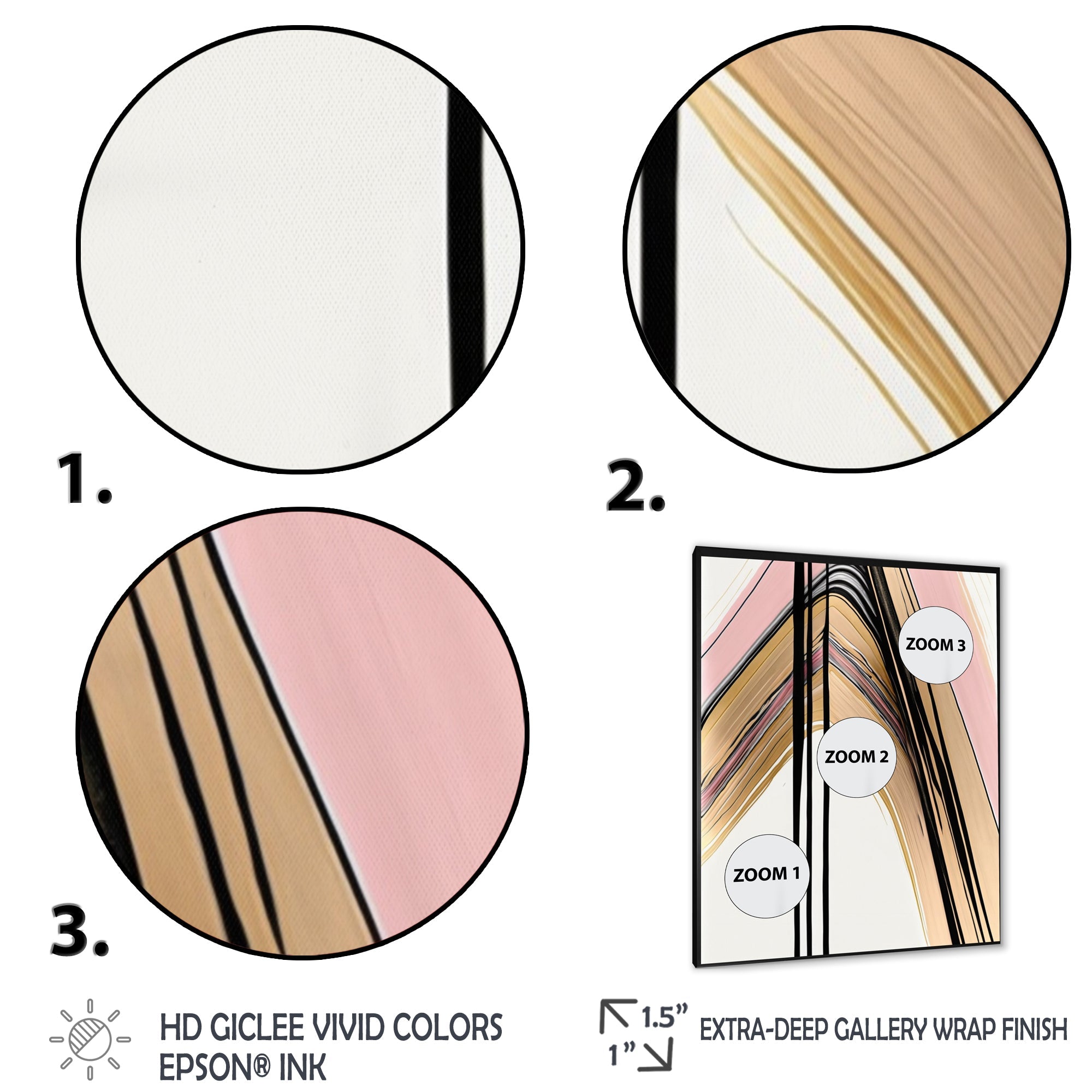 Minimalism Pink And Gold Cubic Fusion V