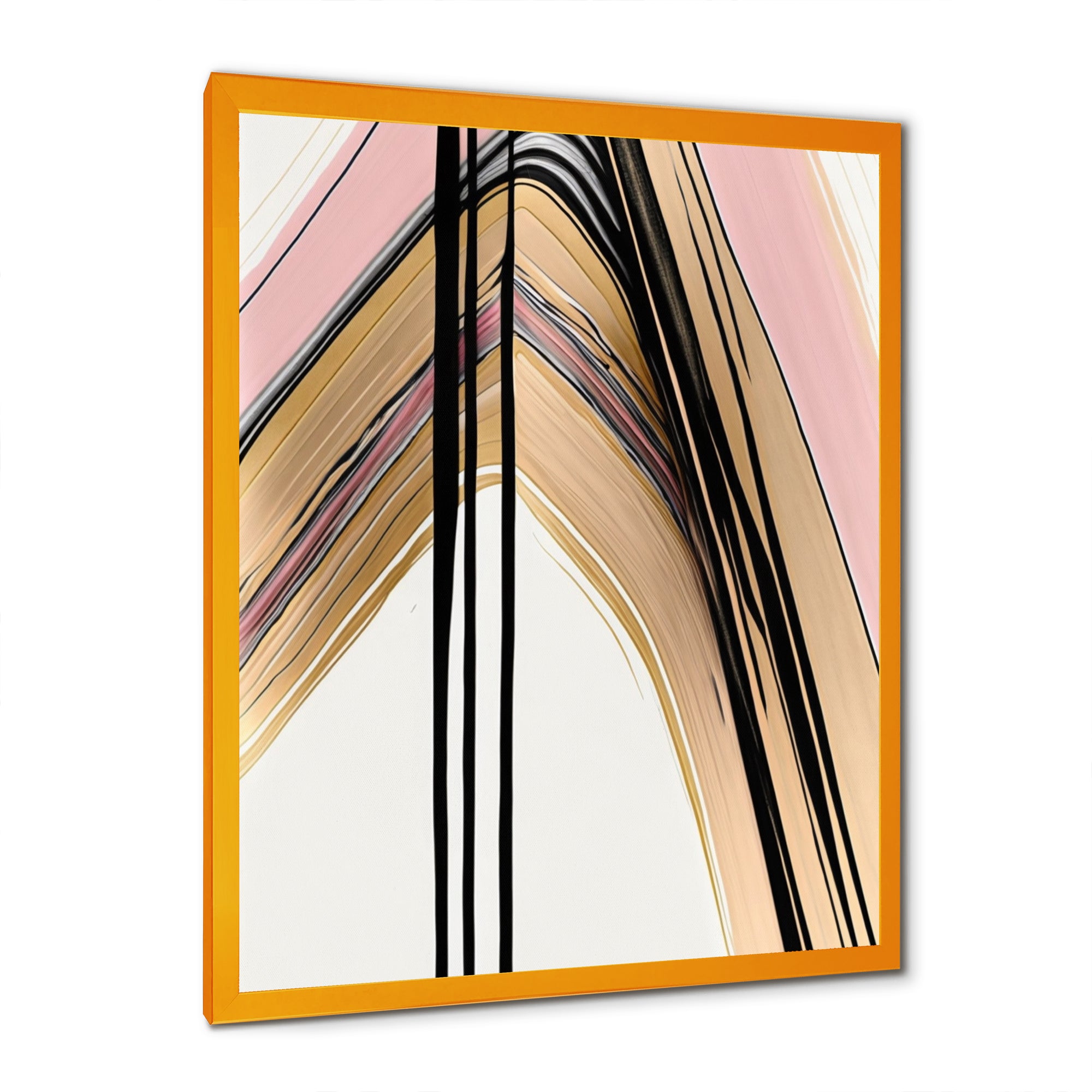 Minimalism Pink And Gold Cubic Fusion V