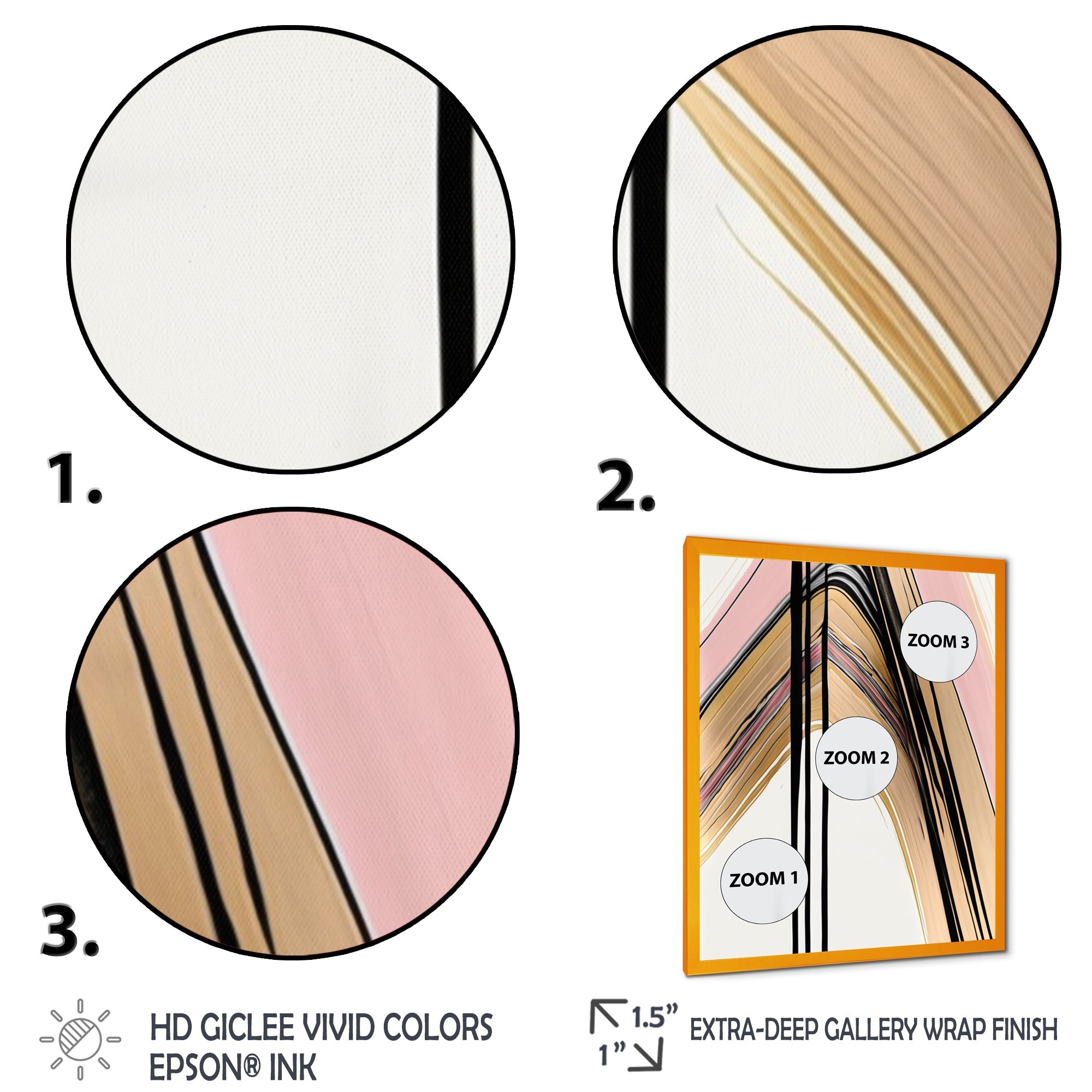 Minimalism Pink And Gold Cubic Fusion V