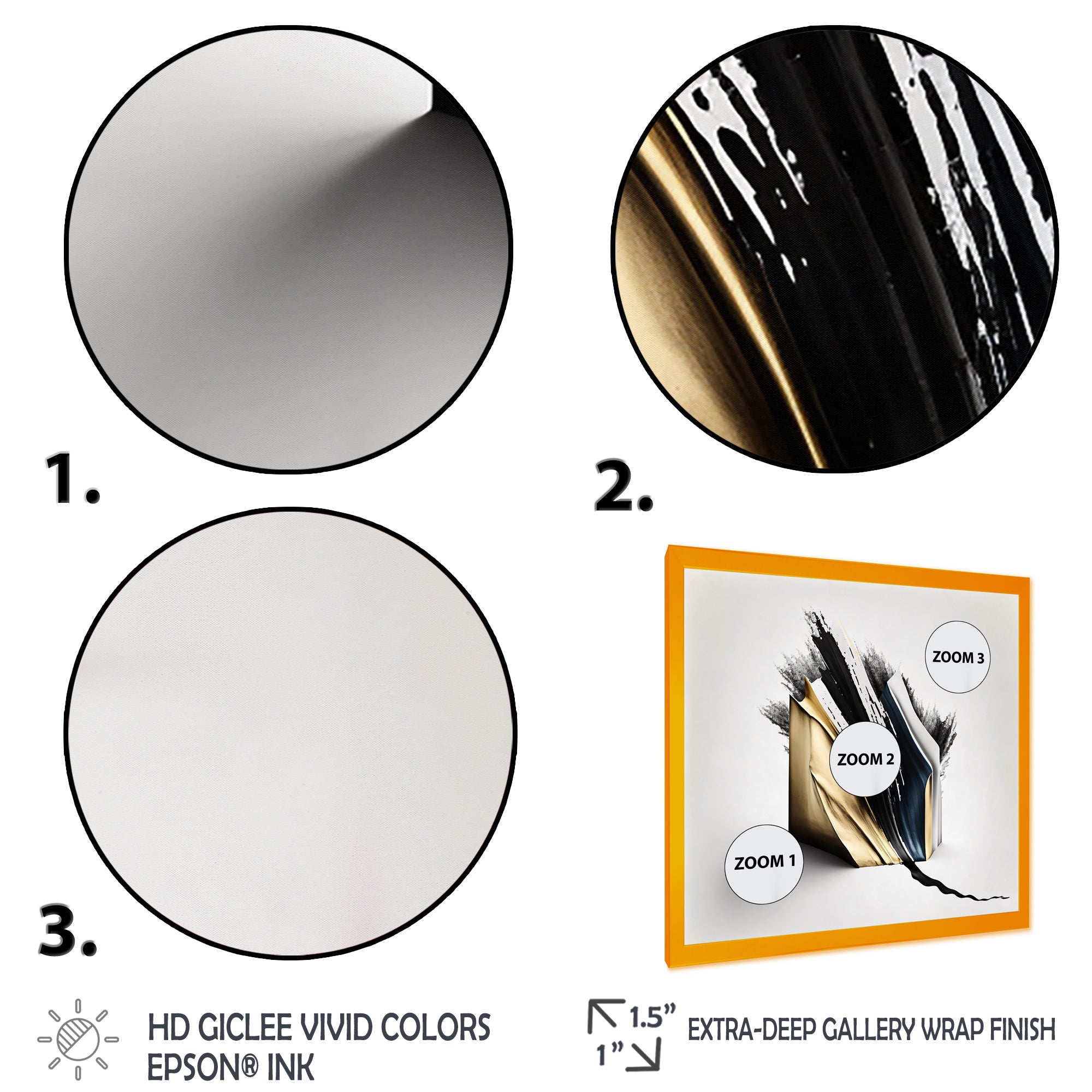 Black And Gold Cubic Expression VI