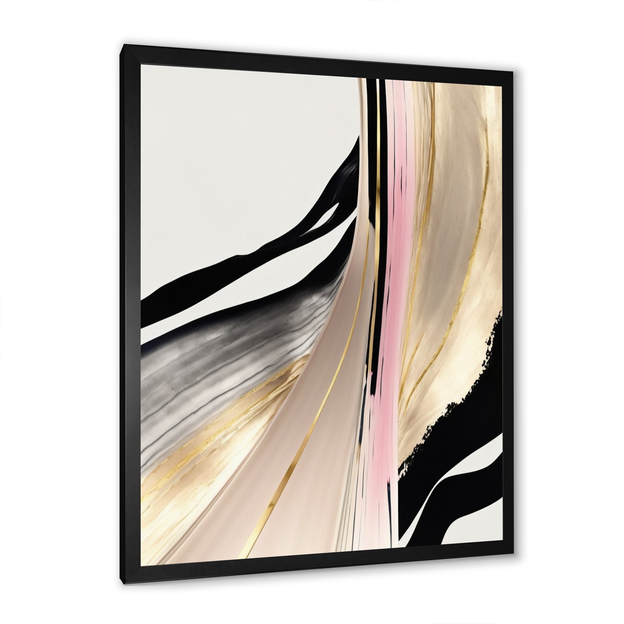 Minimalism Pink And Gold Cubic Fusion VII