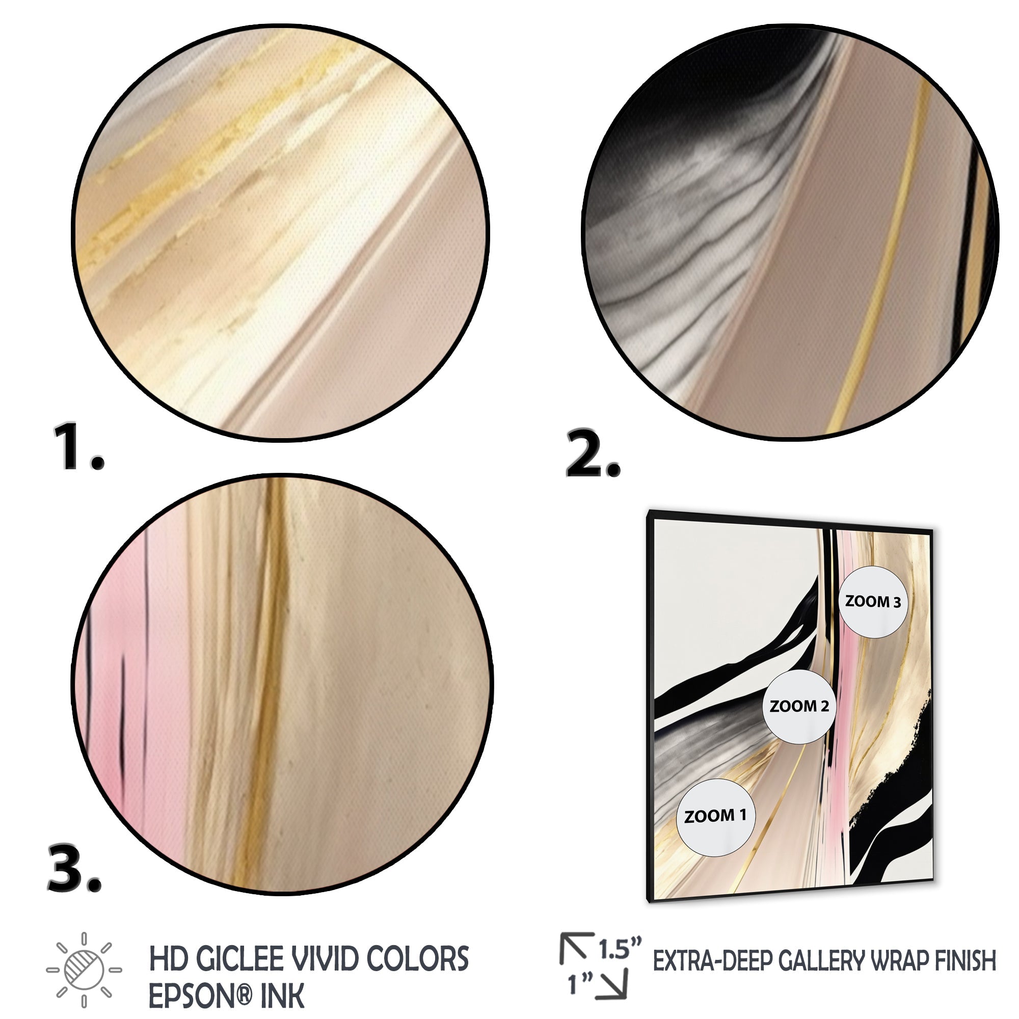 Minimalism Pink And Gold Cubic Fusion VII