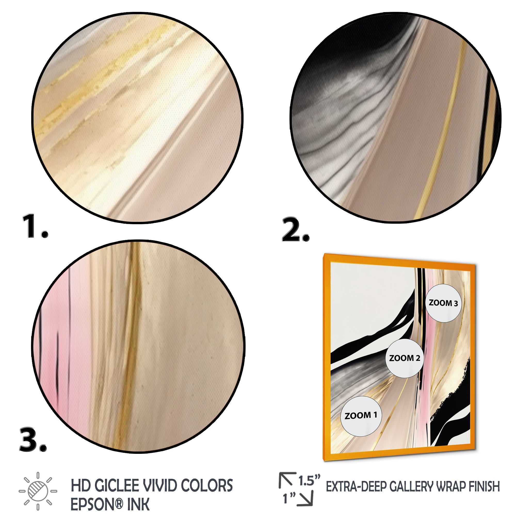 Minimalism Pink And Gold Cubic Fusion VII