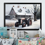 Tractor At The Barn In Winter I