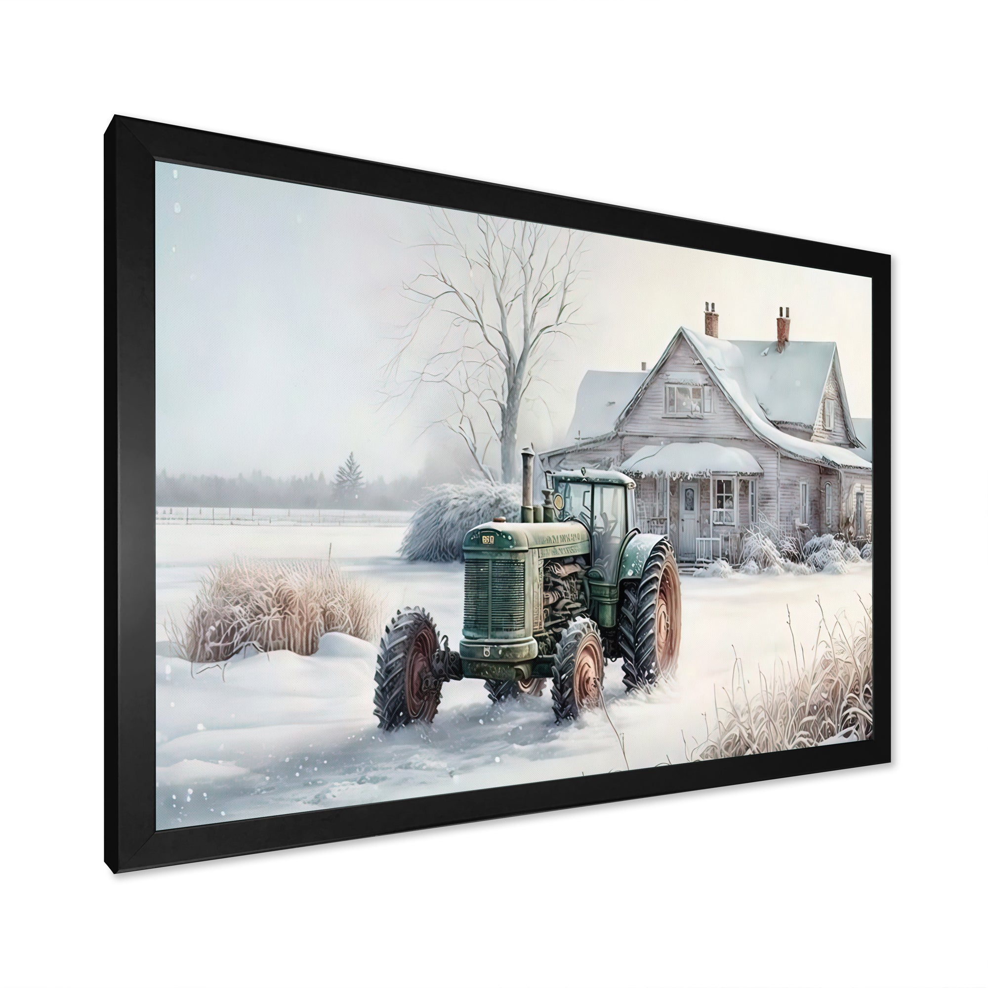 Tractor At The Barn In Winter II