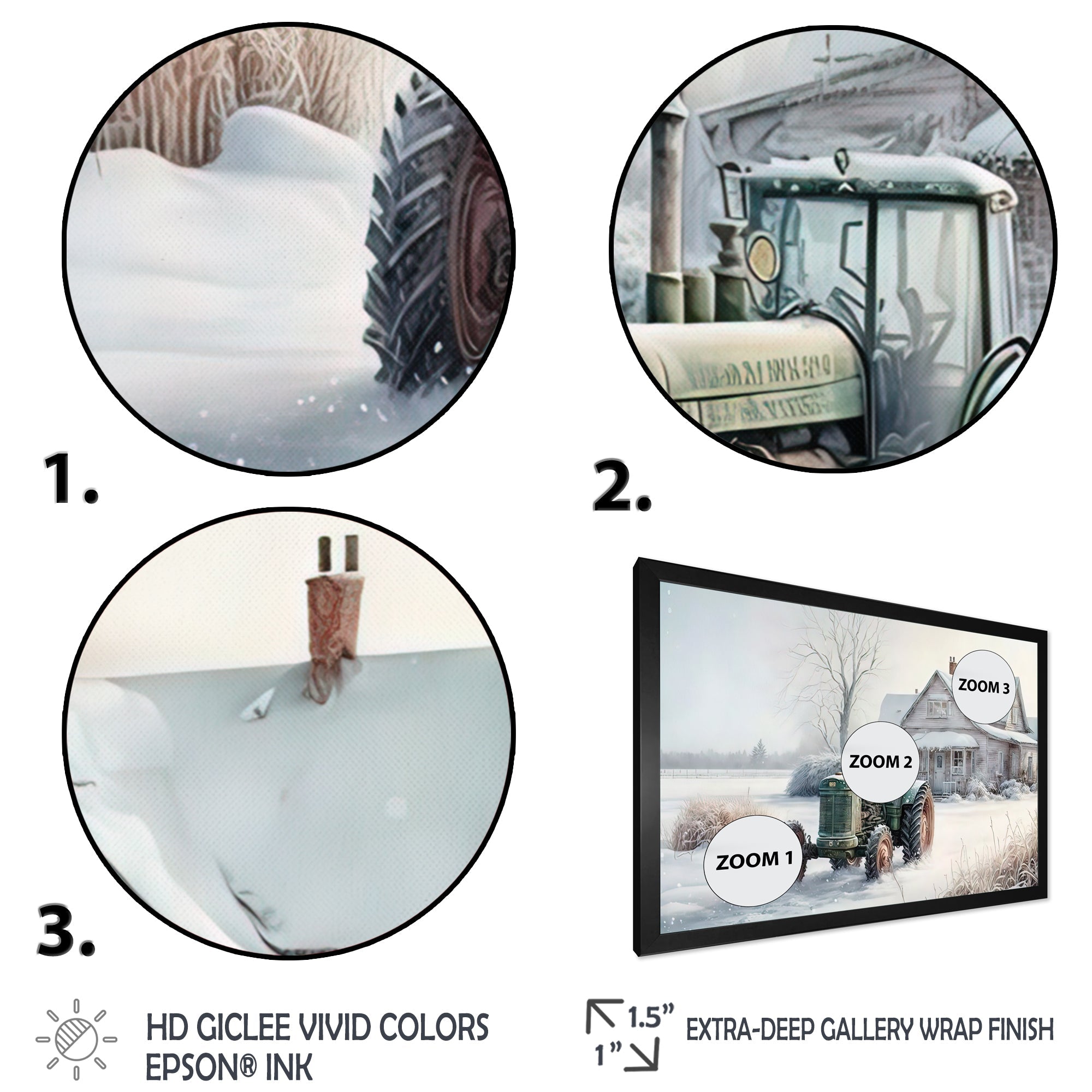 Tractor At The Barn In Winter II