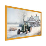 Tractor At The Barn In Winter II
