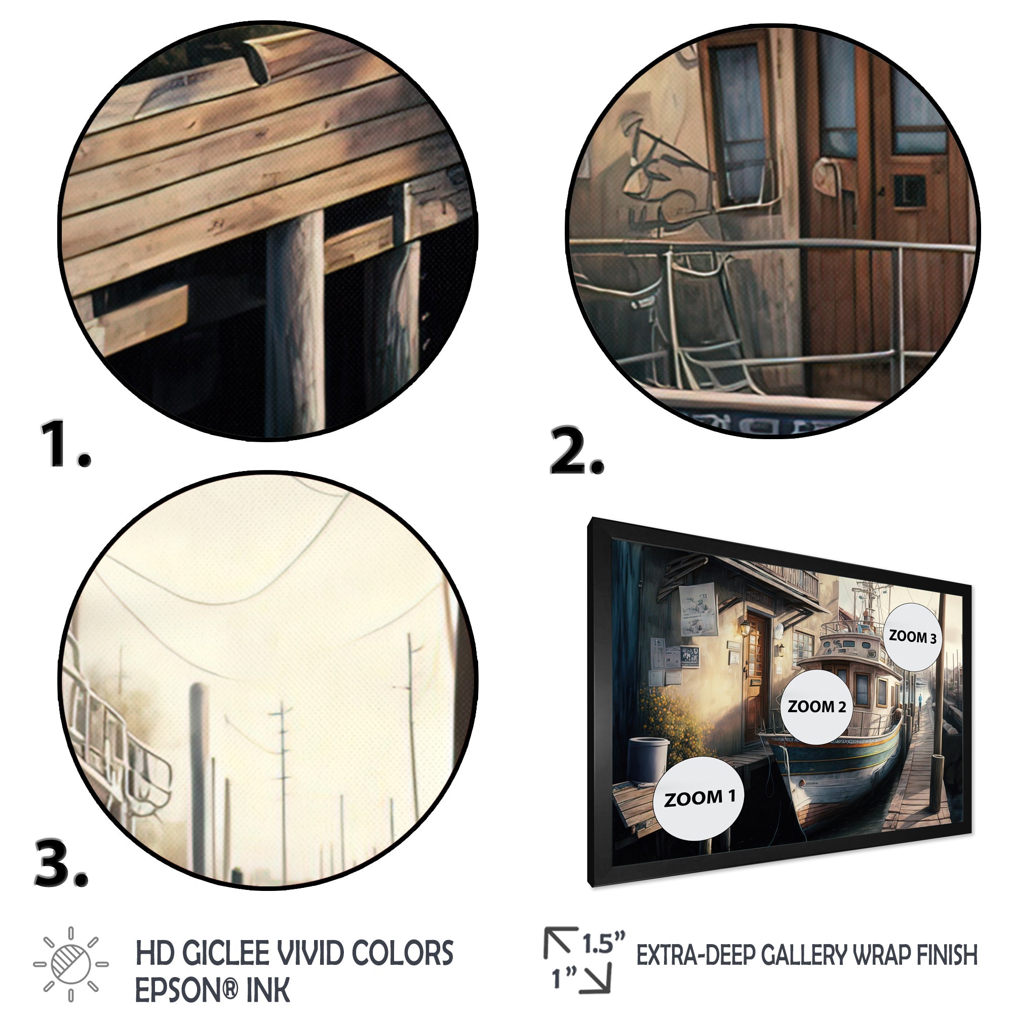 Rustic Port With A Fishing Boat IV