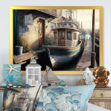 Rustic Port With A Fishing Boat IV