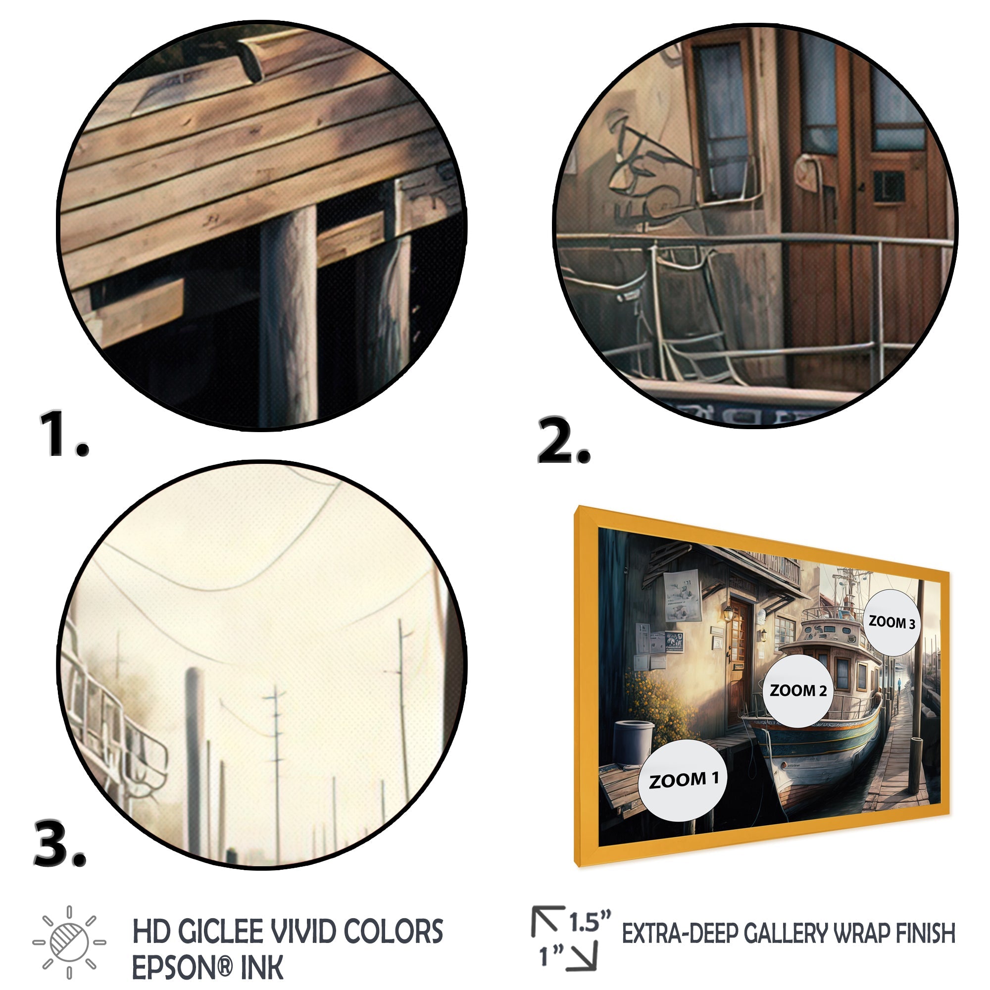 Rustic Port With A Fishing Boat IV