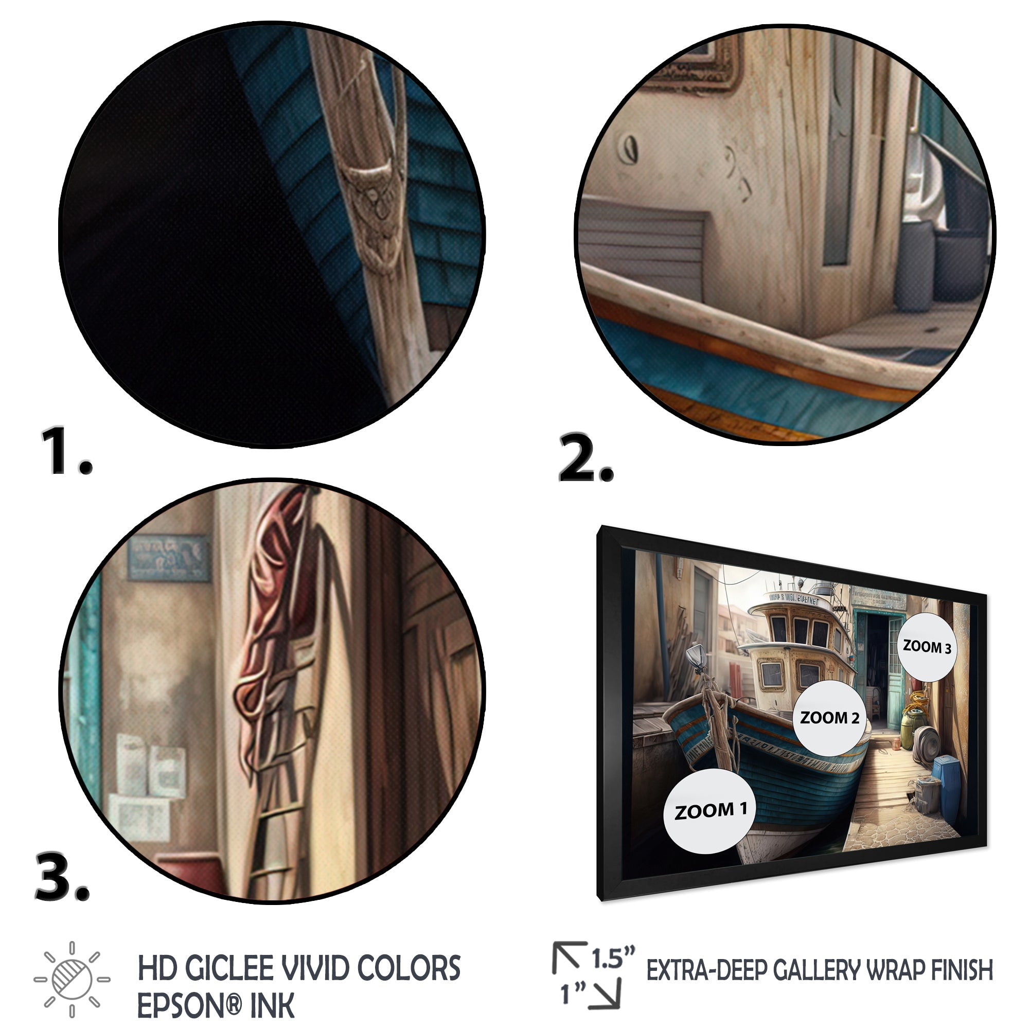 Rustic Port With A Fishing Boat VI