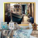 Rustic Port With A Fishing Boat VI