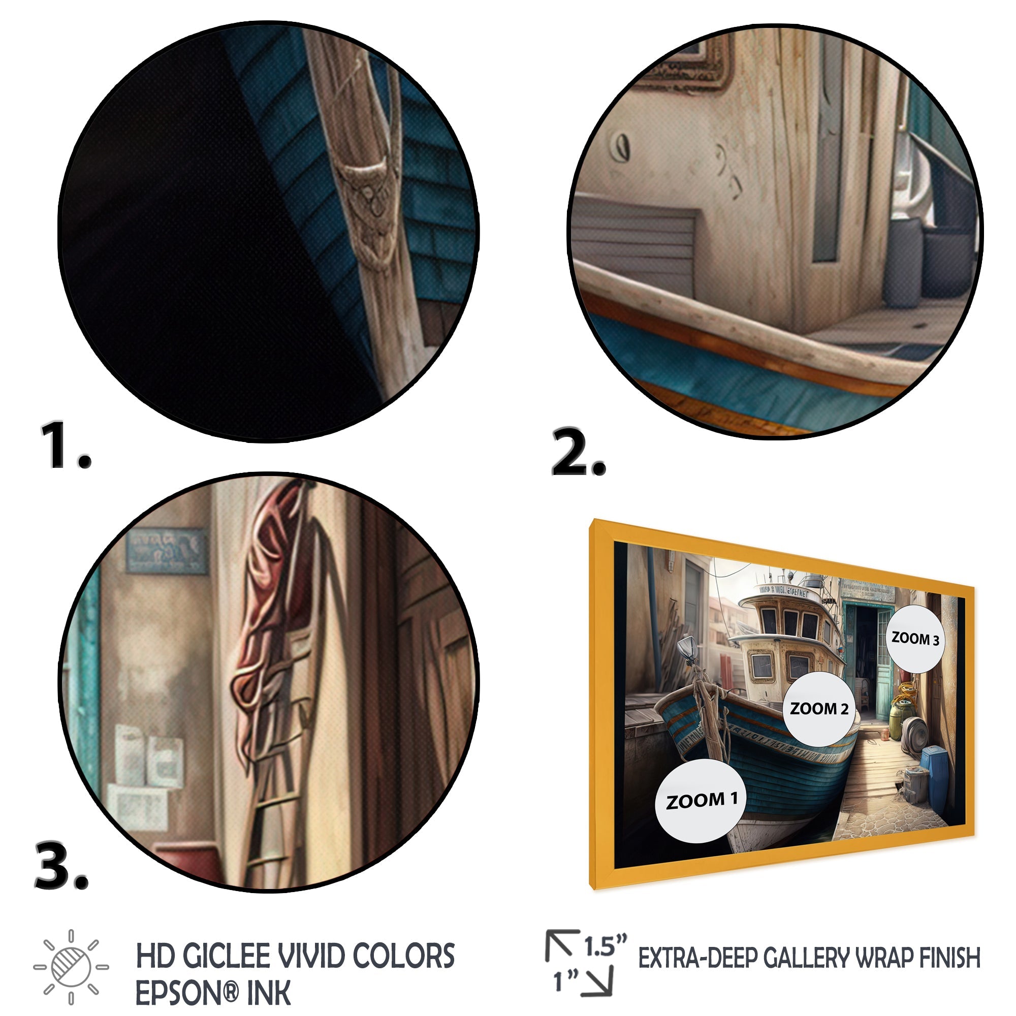 Rustic Port With A Fishing Boat VI