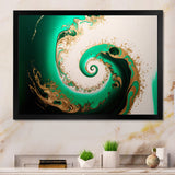 Green And Gold Crashing Waves II