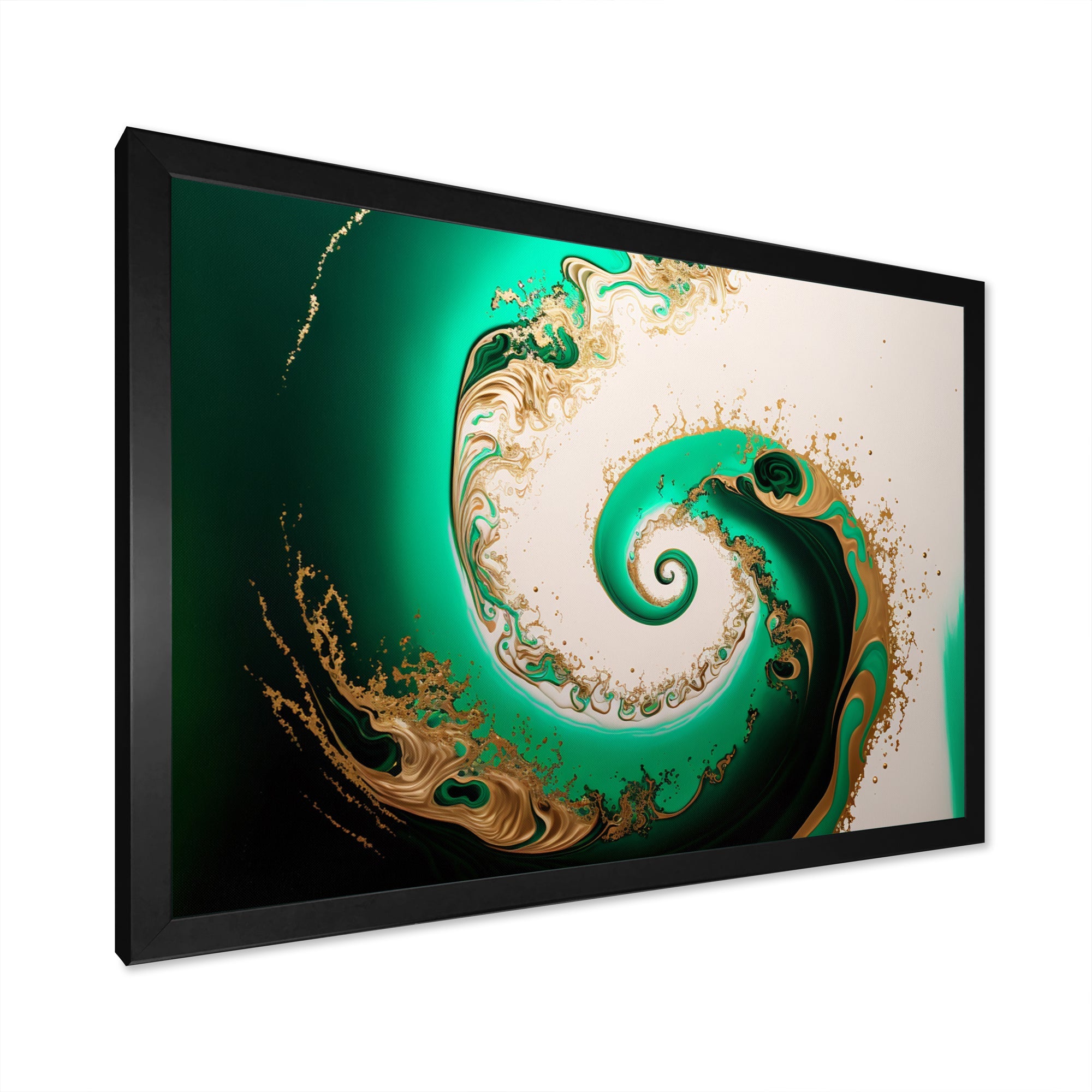 Green And Gold Crashing Waves II