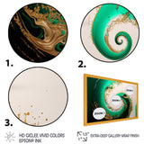 Green And Gold Crashing Waves II
