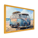 70S Surfing Van At The Beach III