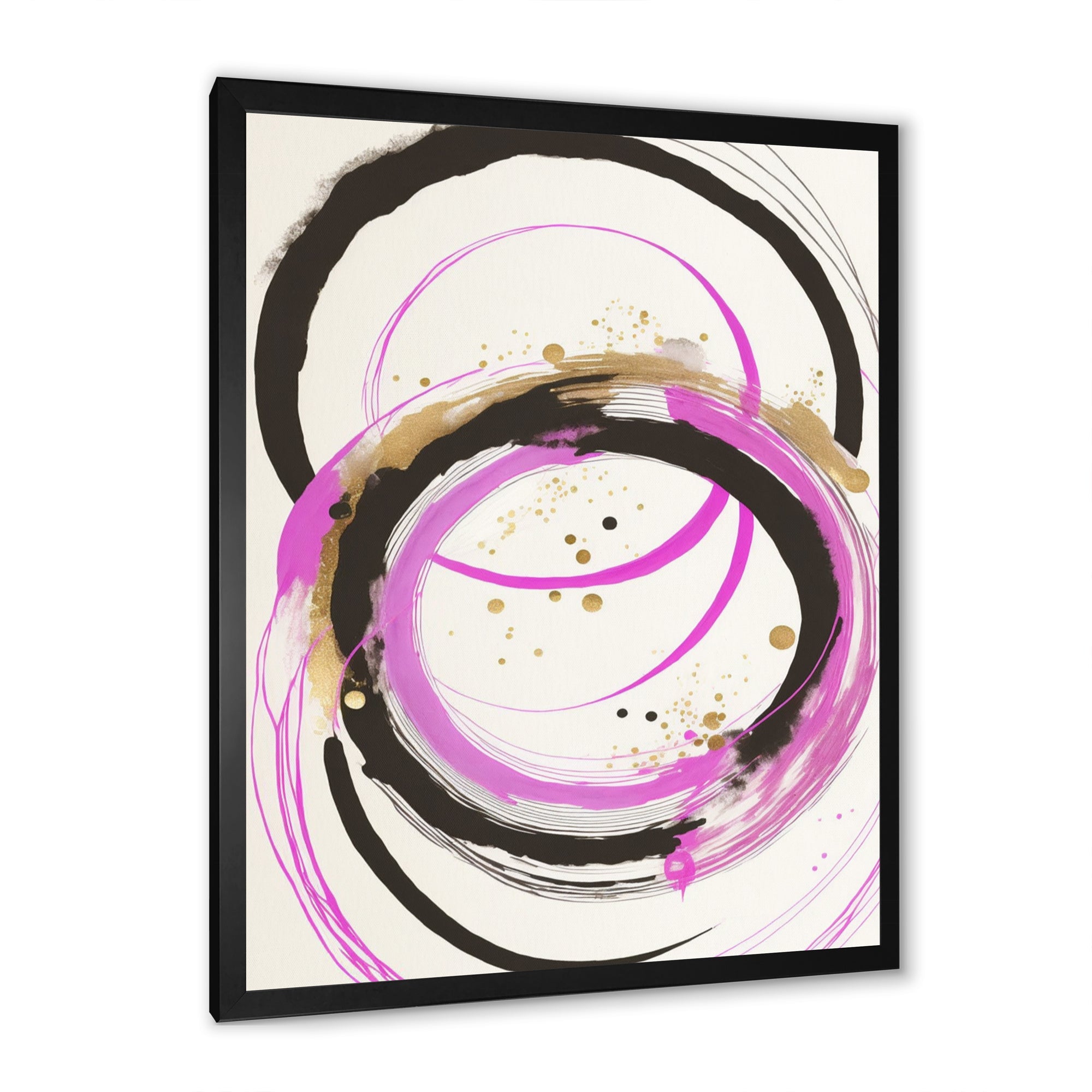 Pink And Gold Liquid Art