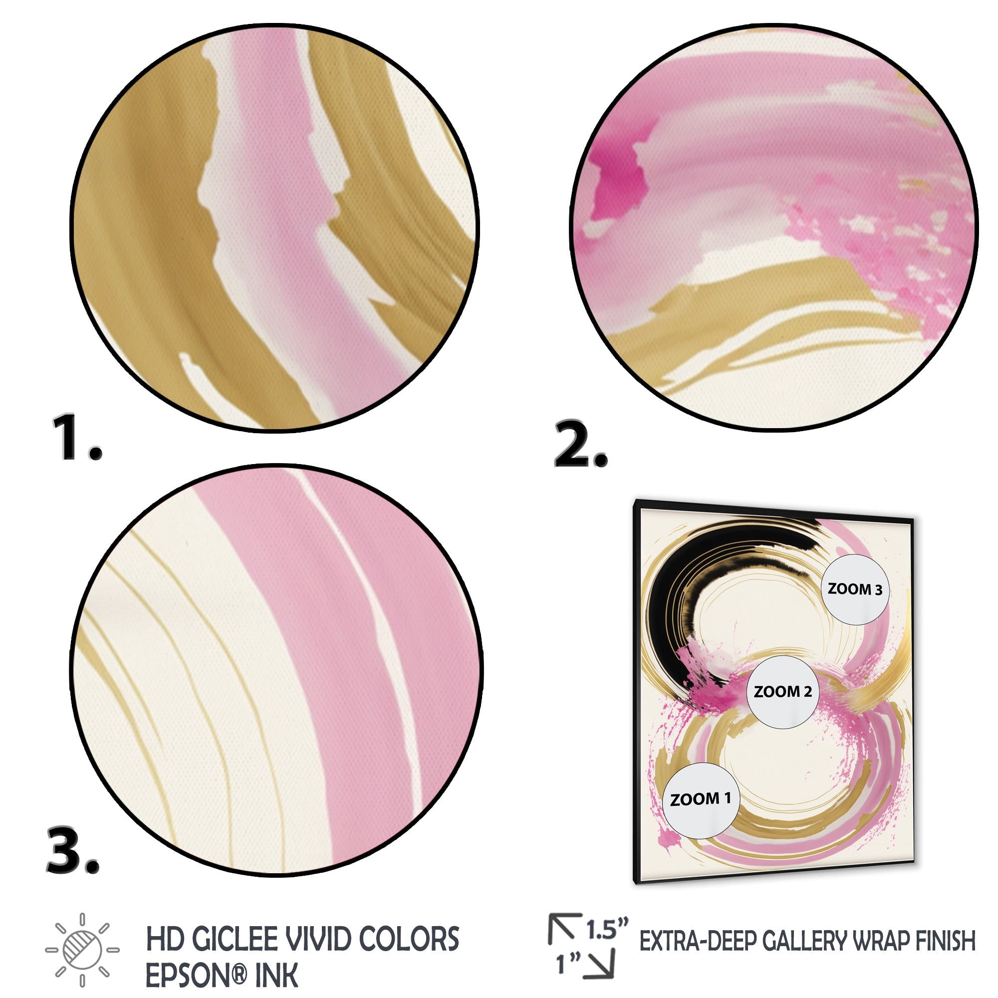 Pink And Gold Curves IV