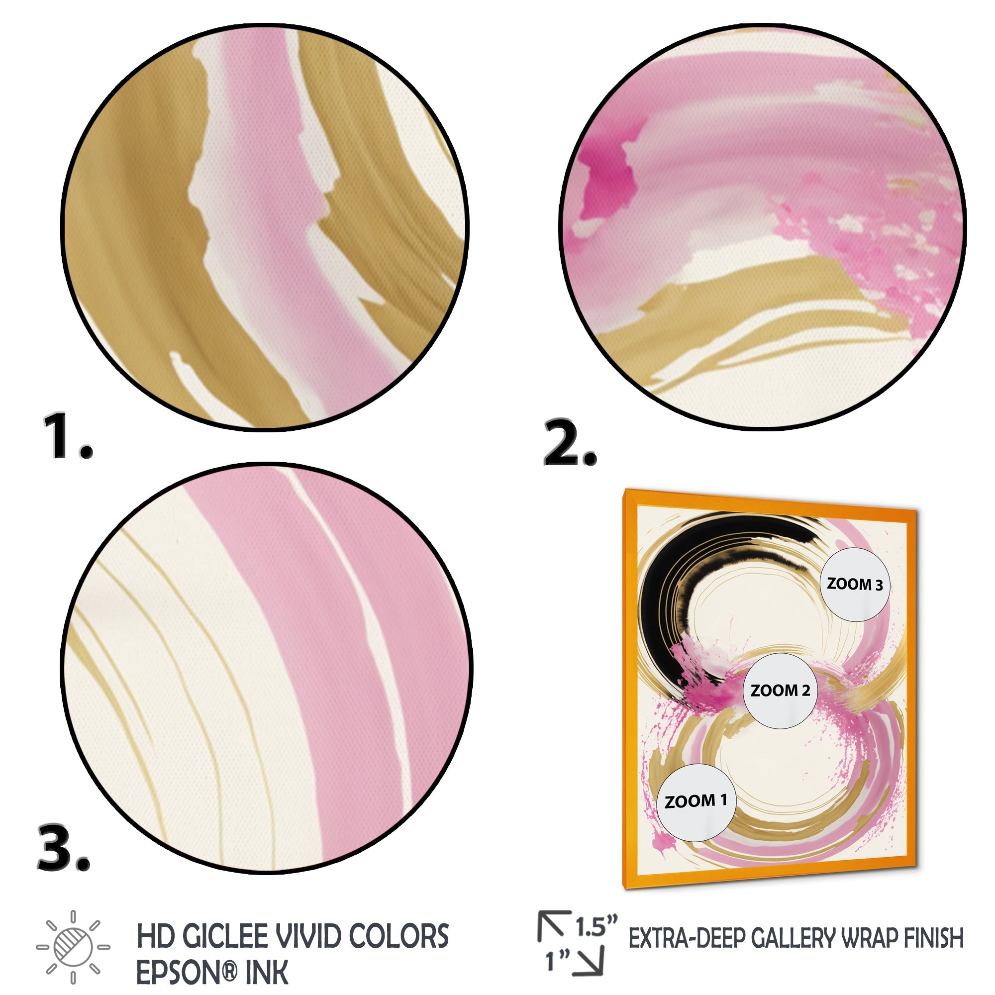 Pink And Gold Curves IV