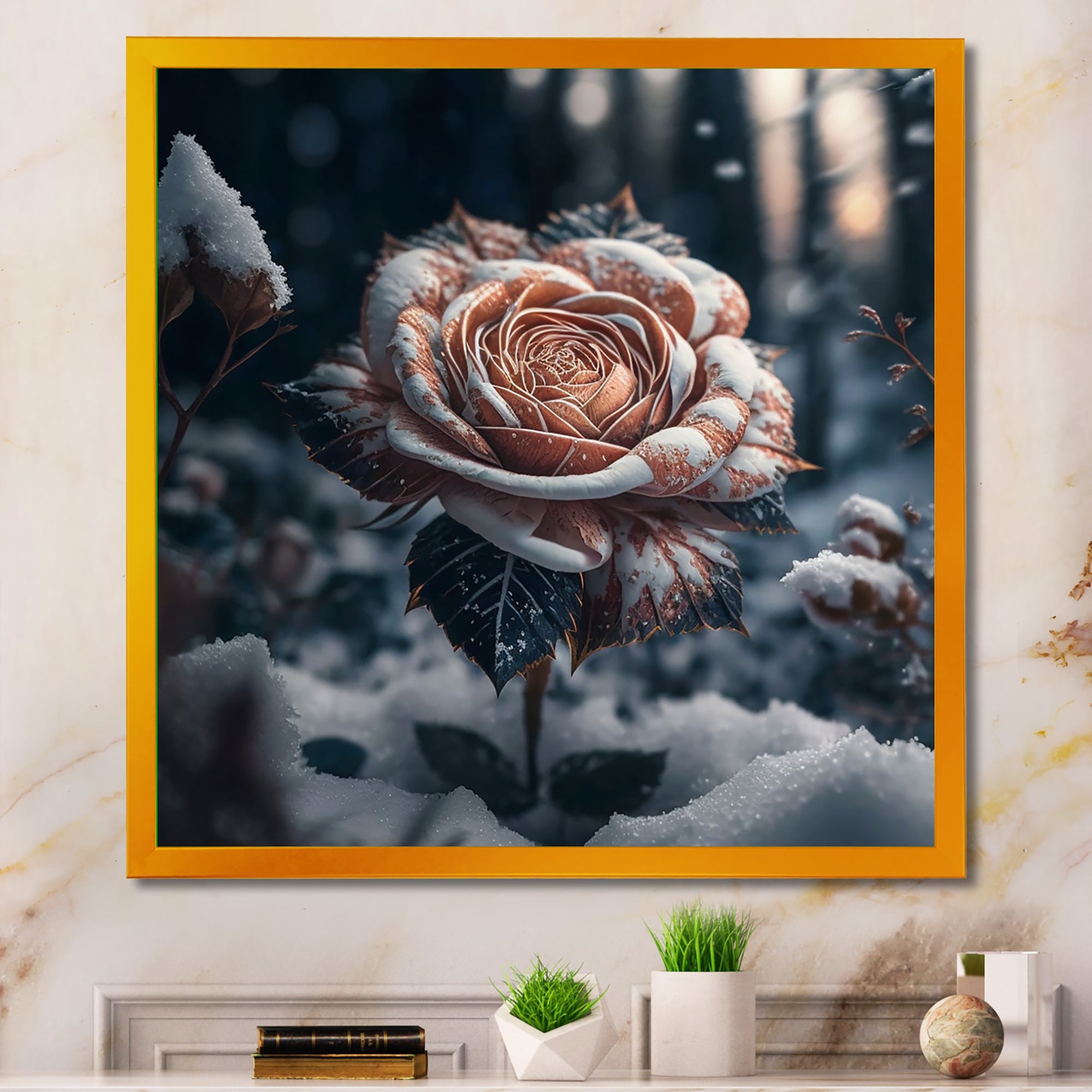 A Blooming Rose Flower In A Forest II