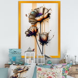 Orange Daisy Flower On Abstract Fusion I