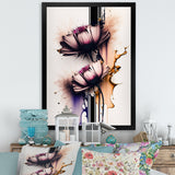 Pink Daisy Flower On Abstract Fusion I