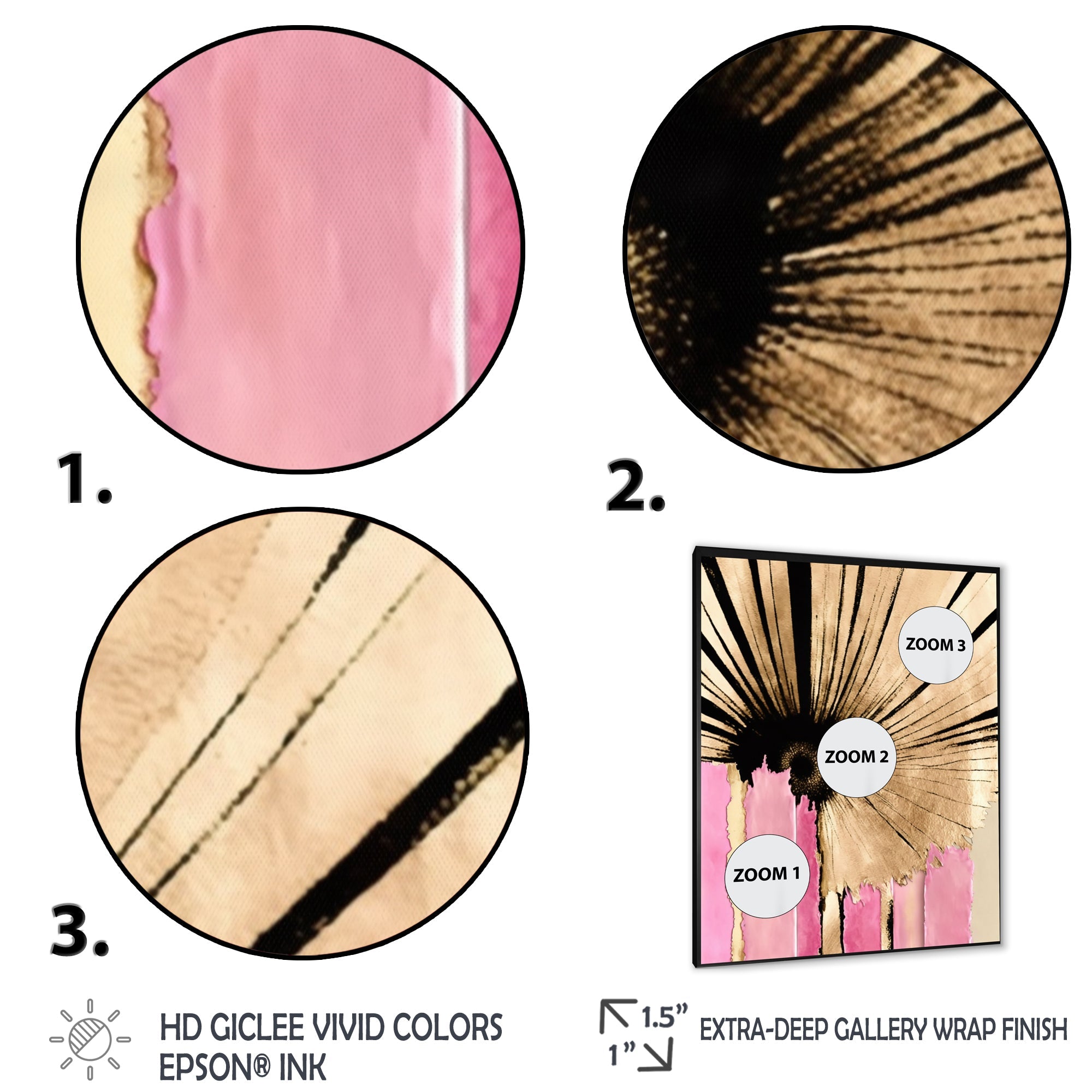 Pink Gerbera Flower On Abstract Fusion I