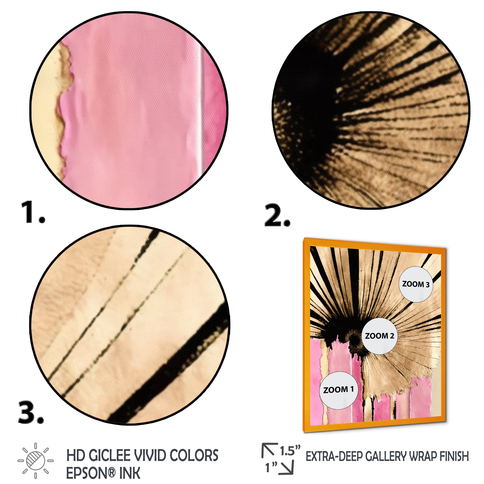 Pink Gerbera Flower On Abstract Fusion I