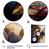 Red And Gold Camellia Floral Design I