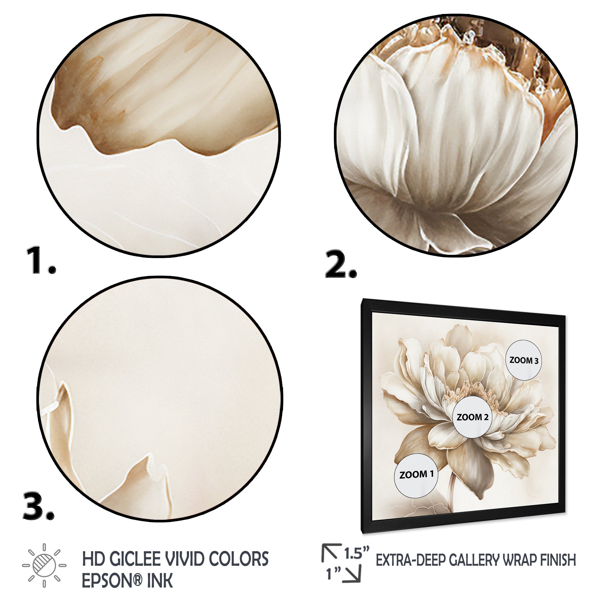 Indigold Beige Flower I