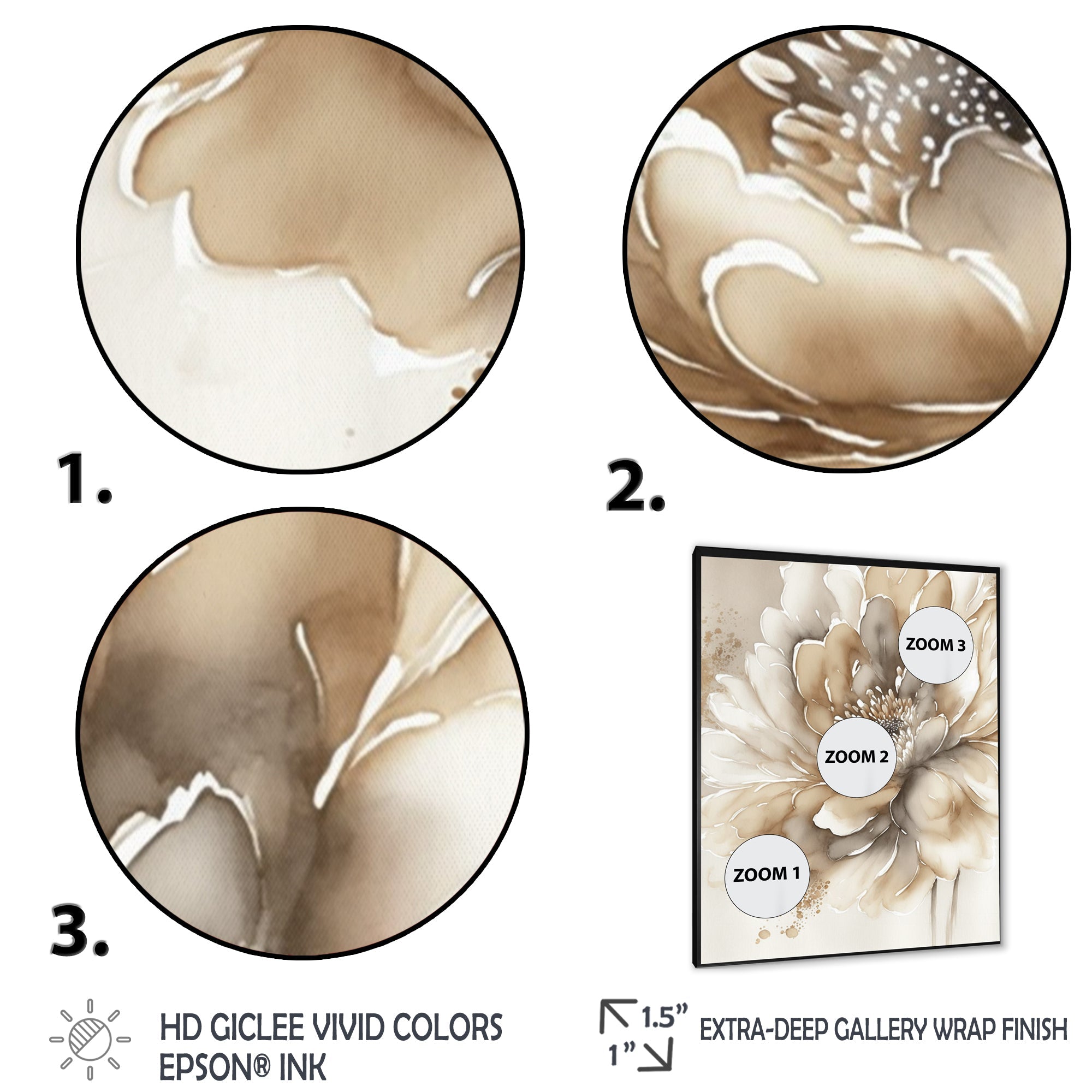 Single Beige Flower IV