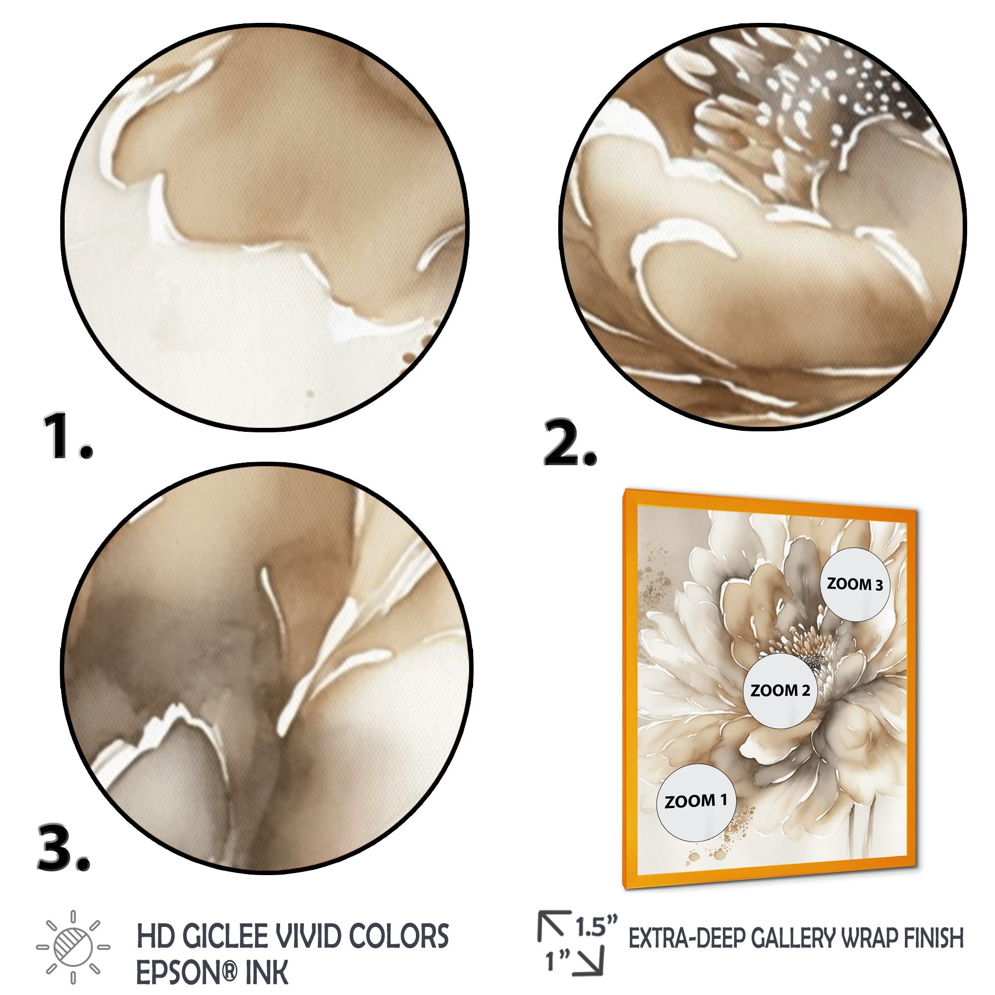 Single Beige Flower IV