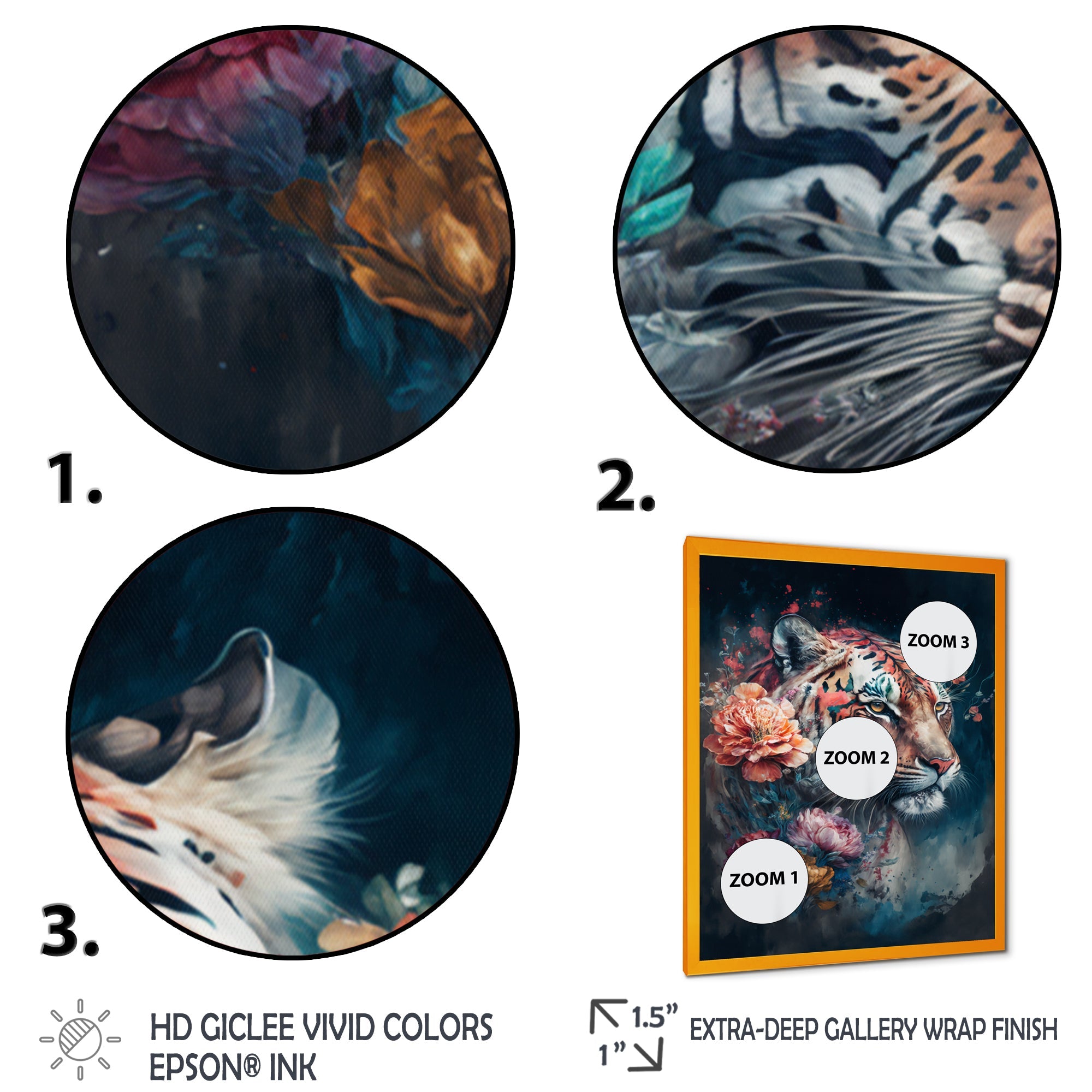 Cute Tiger Floral Art II