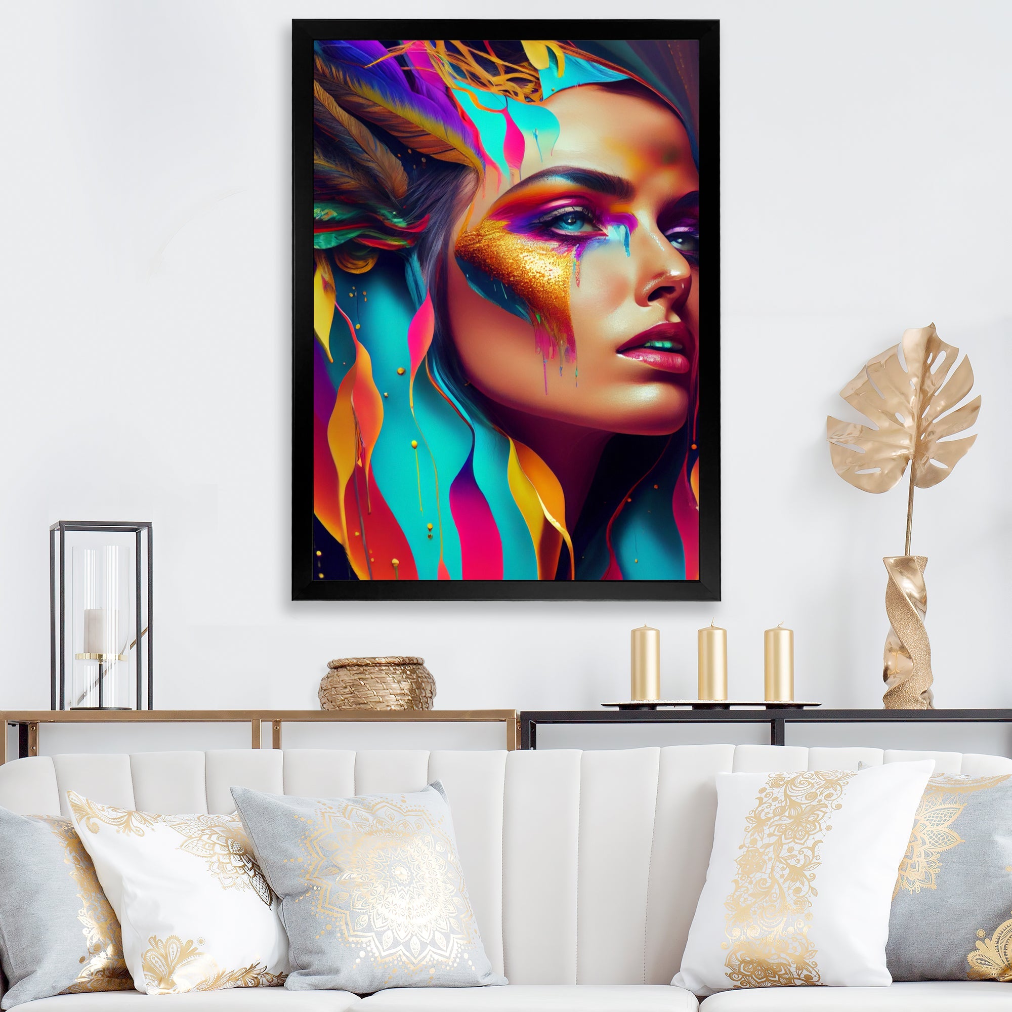 Avant Garde Feather Sensual Portrait II