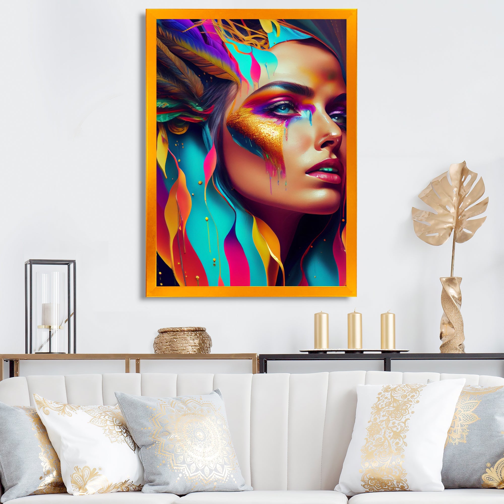 Avant Garde Feather Sensual Portrait II