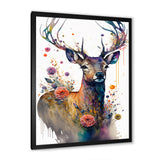 Cute Deer Floral Art I