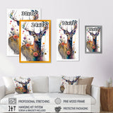 Cute Deer Floral Art I