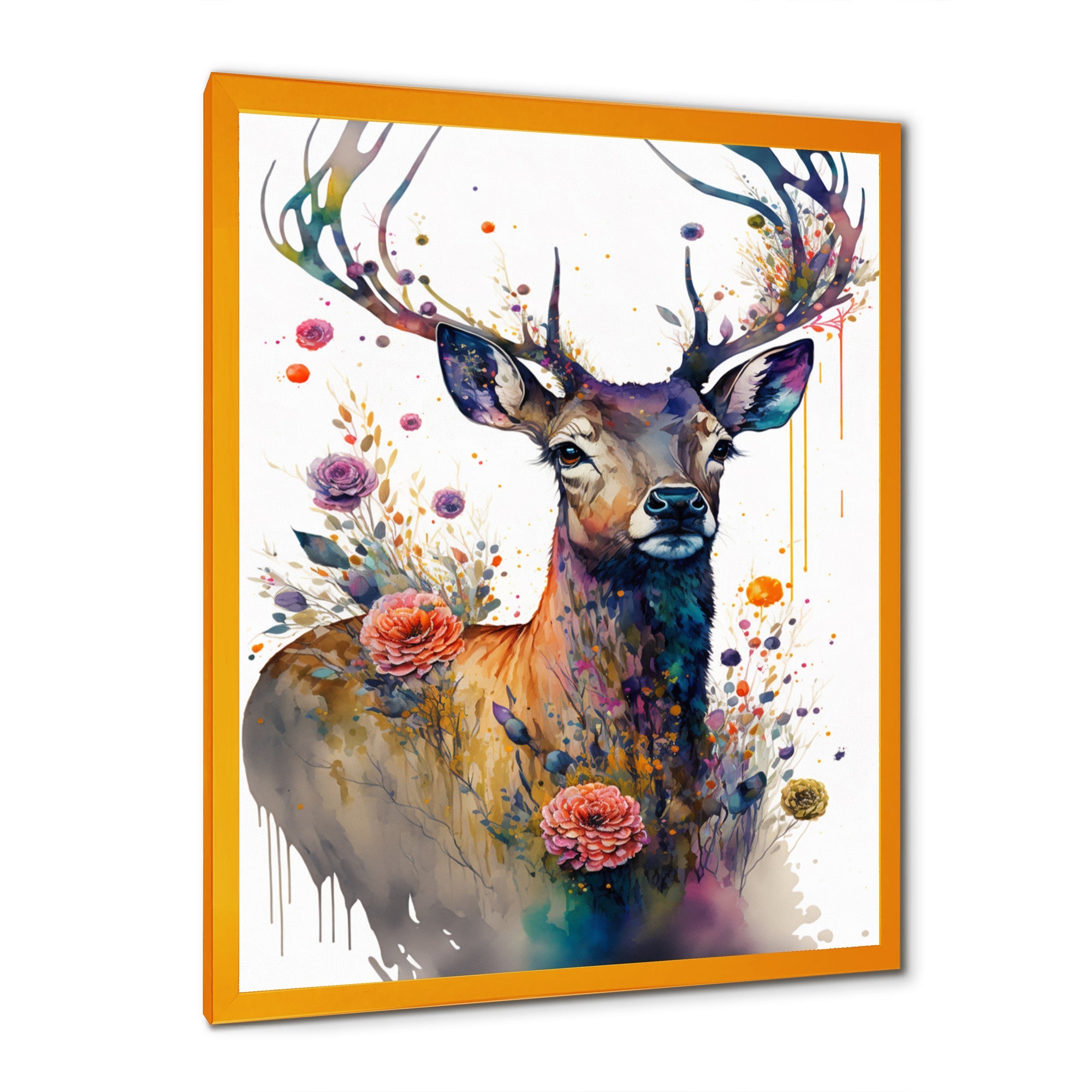Cute Deer Floral Art I