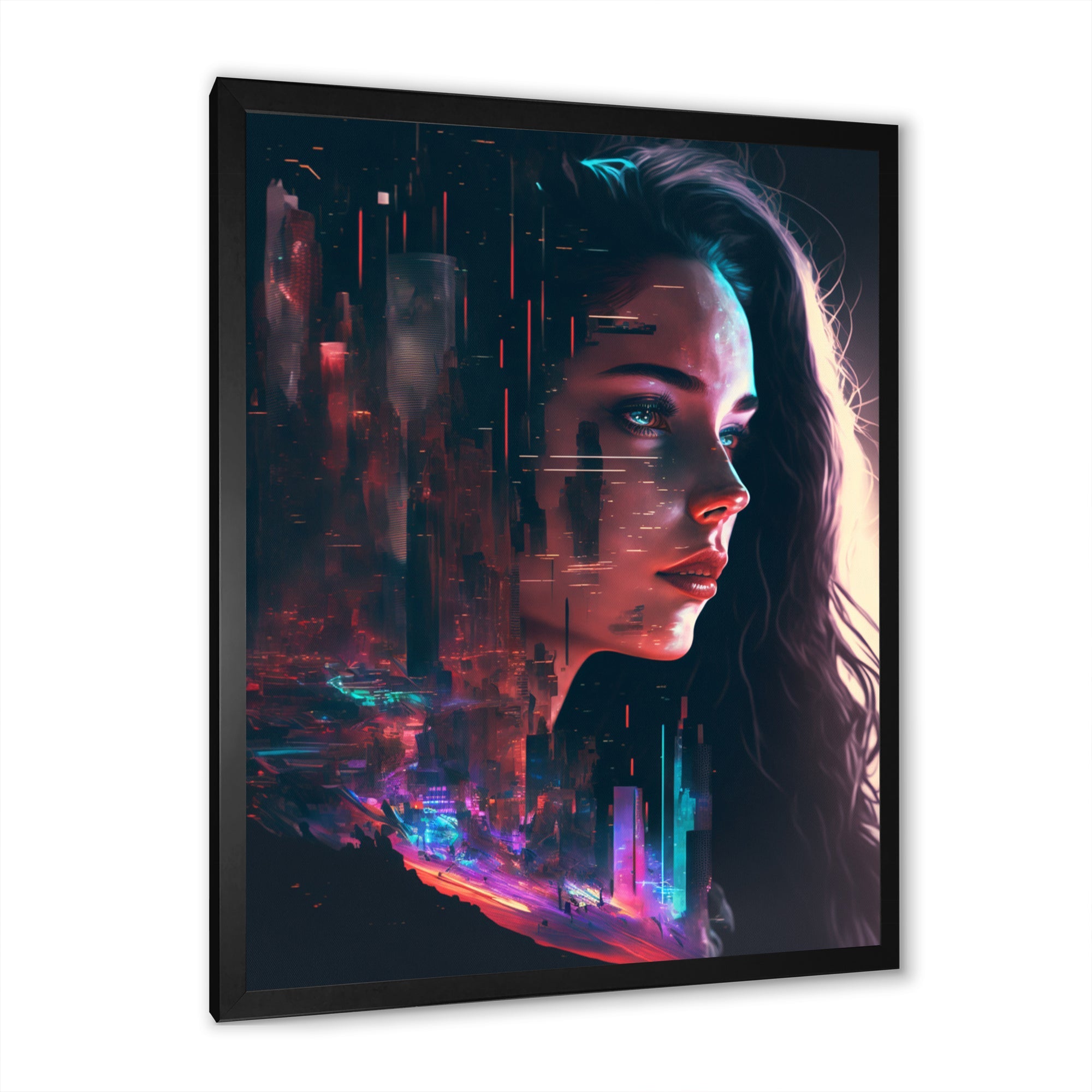 Double Exposure Woman Portrait Sci-Fi I