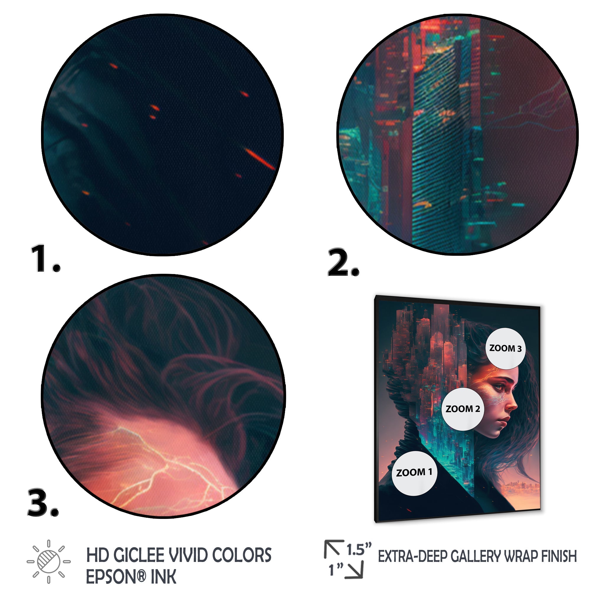 Double Exposure Woman Portrait Sci-Fi III