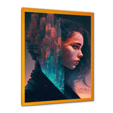 Double Exposure Woman Portrait Sci-Fi III