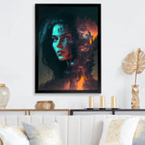 Double Exposure Woman Portrait Sci-Fi IV