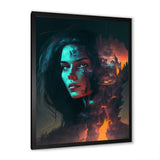 Double Exposure Woman Portrait Sci-Fi IV