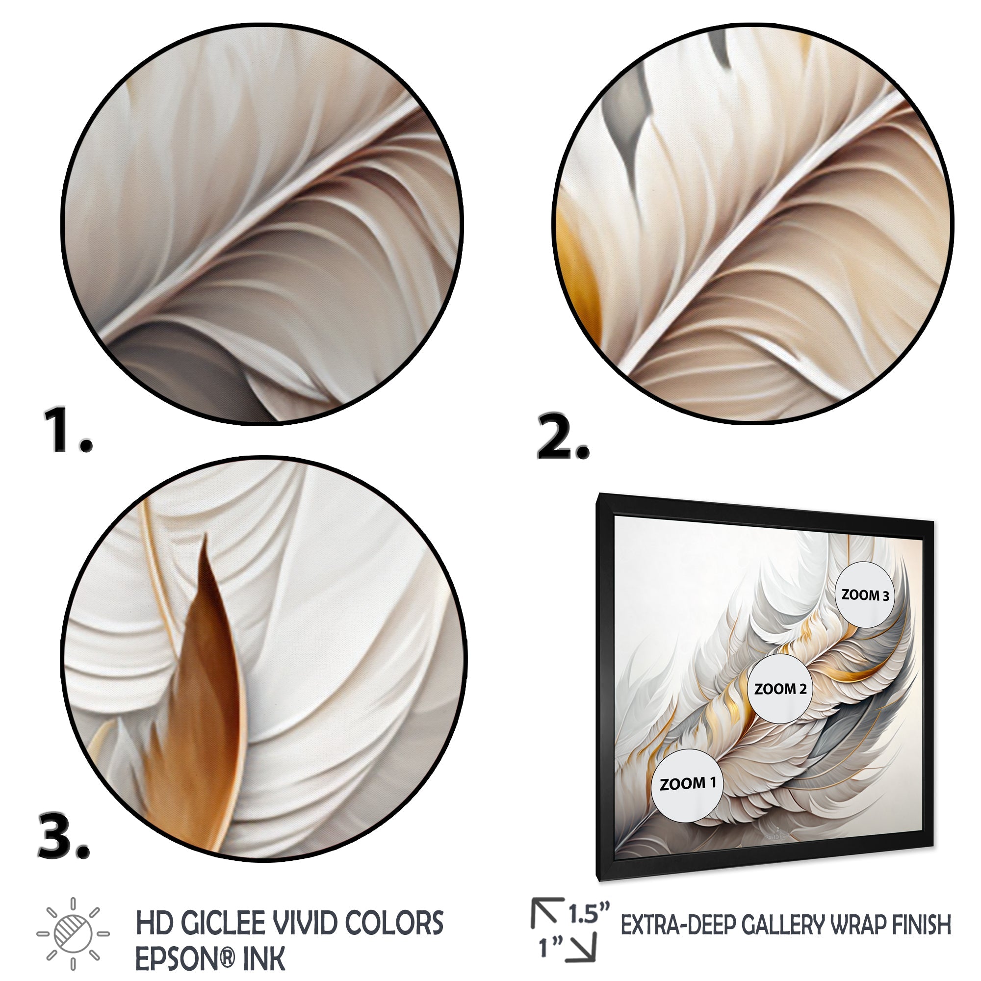 White Watercolor Feather