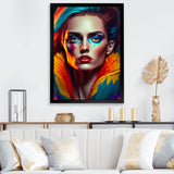 Colorful Sensual Woman In Fur Coat IV