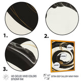 Black, Silver And Gold Blending Swirls VI