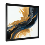 Blue And Gold Swirl Abstract II