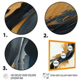 Blue And Gold Swirl Abstract II